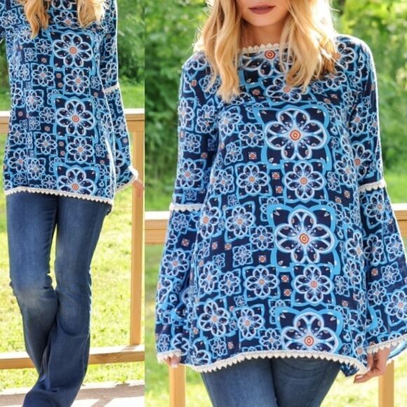 ‎Boho Floral Tunic - Picture 6 of 16
